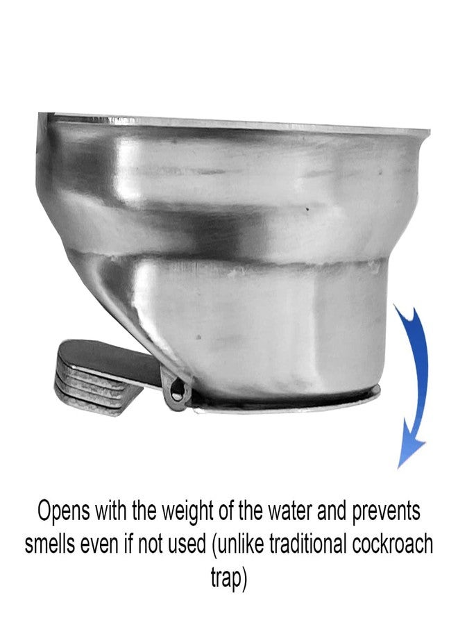 ACHRO Shower Drain, Invisible 5 inch Square Shower Drain 2-in-1 Tile Insert Cover, 304 Stainless Steel/Anti Cockroach Trap / 5X5 Inch/Drain for 13 mm Tile - Image 3